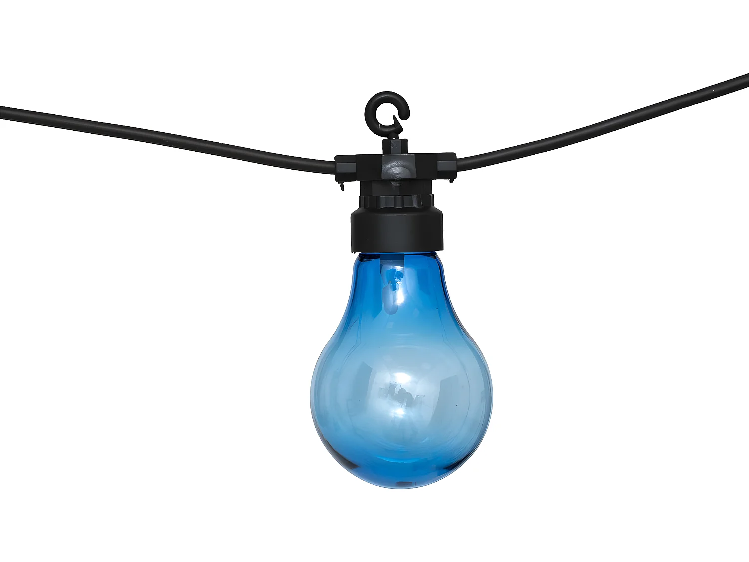 Guirlande Lumineuse Solaire façon guinguette 10 Ampoules de couleurs LED Blanc chaud  sur 5 mètres