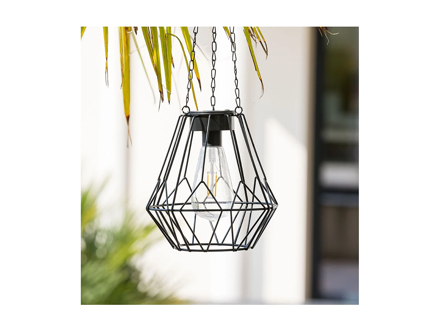 Lampe Suspension Solaire "Flave" 20cm Noir