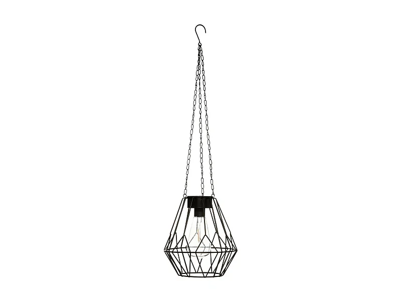 Lampe Suspension Solaire "Flave" 20cm Noir