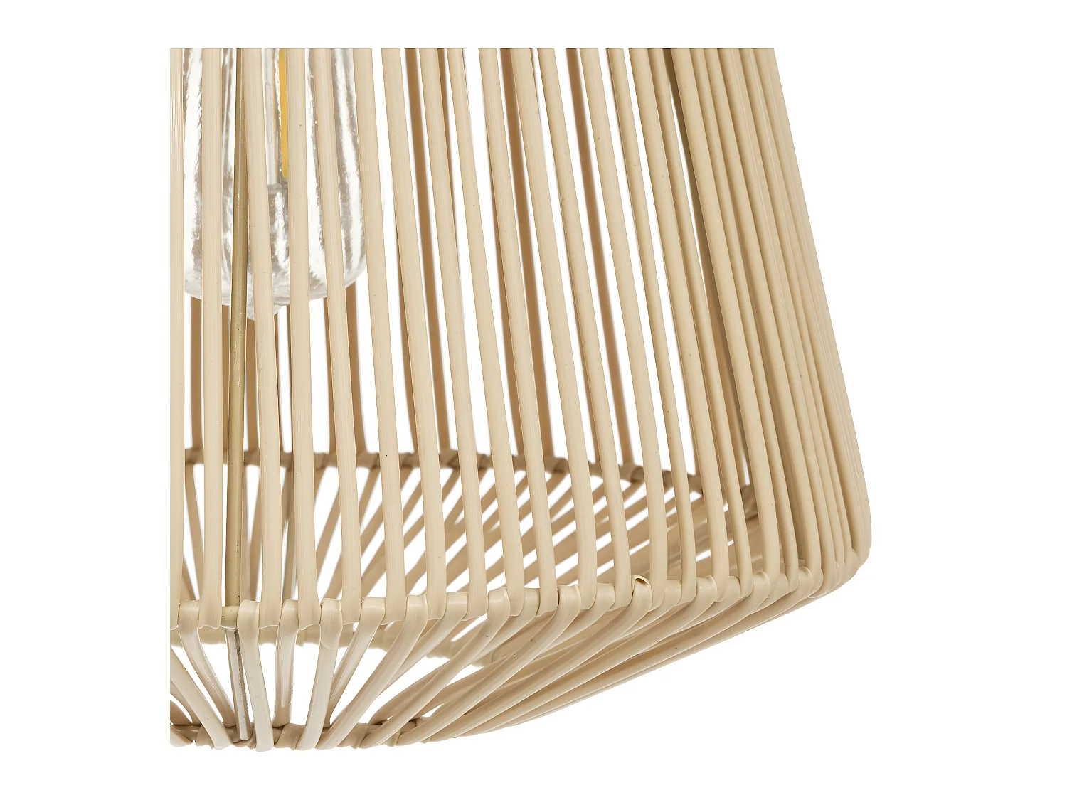 Suspension Outdoor Solaire en Métal effet Rotin avec chaines