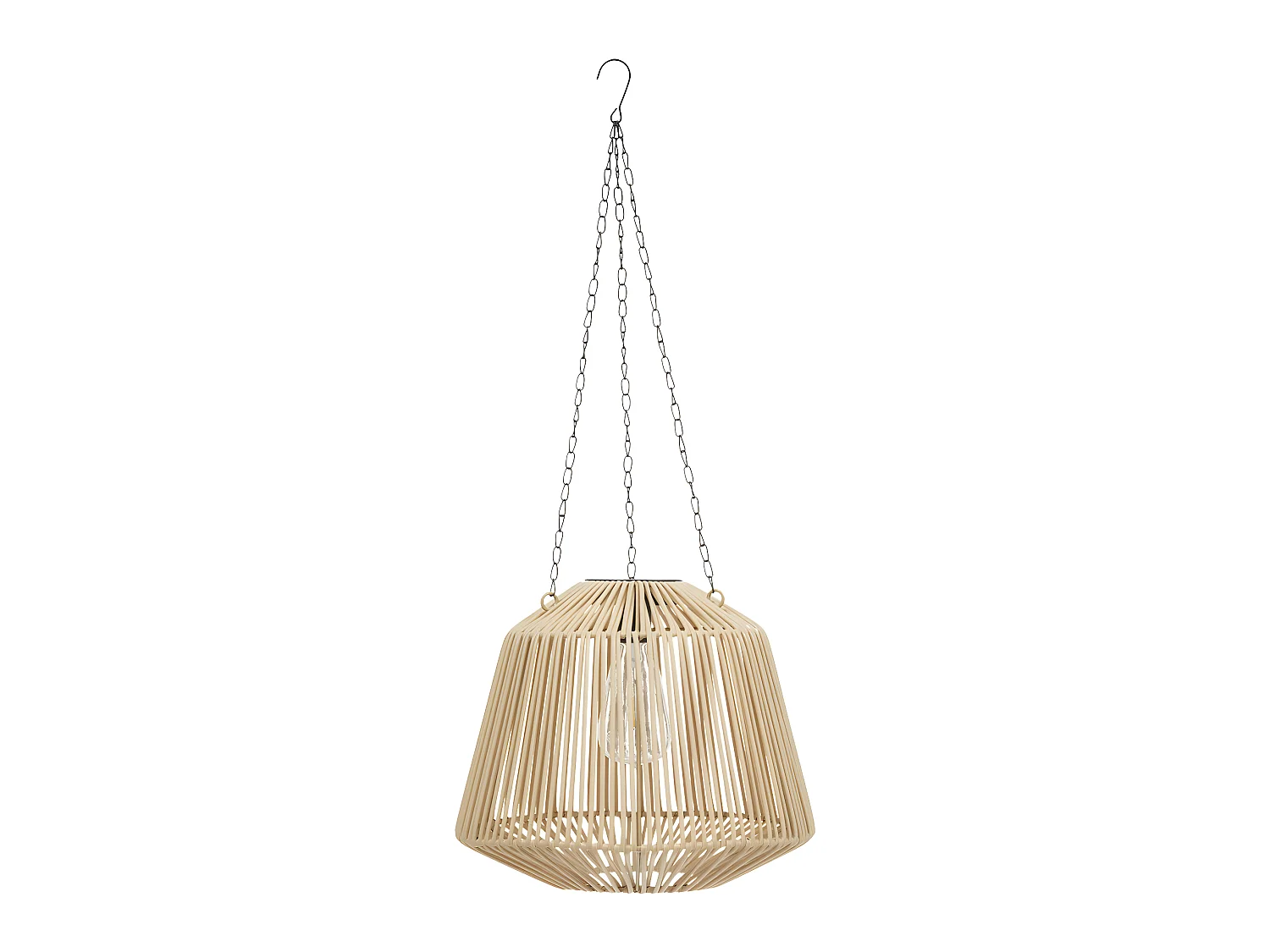 Suspension Outdoor Solaire en Métal effet Rotin avec chaines