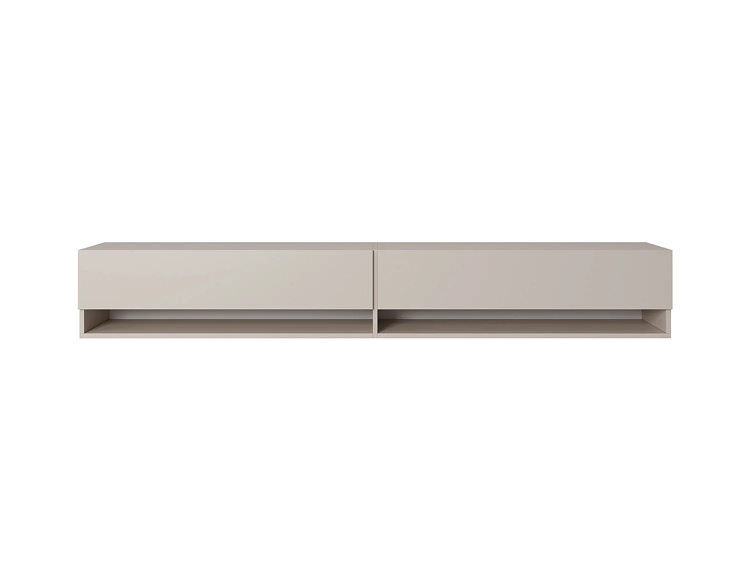 Mobile TV - 200 cm - sospeso - taupe (grigio-beige) - MIRRGO