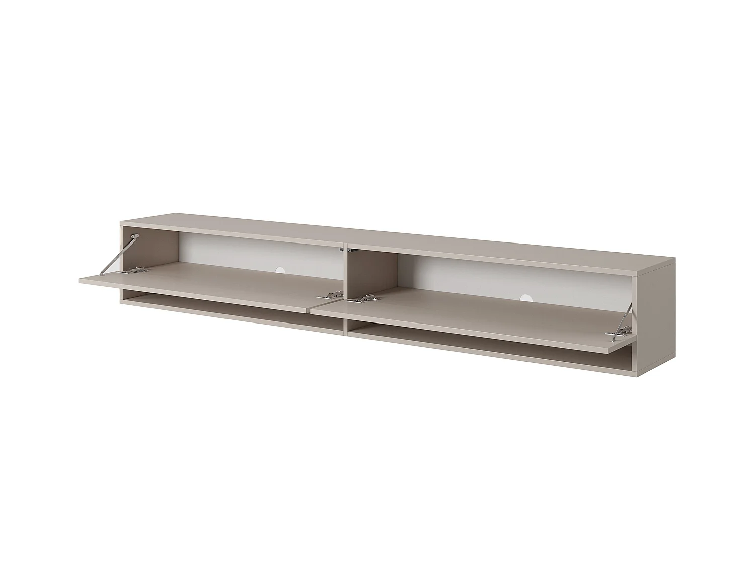 Mobile TV - 200 cm - sospeso - taupe (grigio-beige) - MIRRGO
