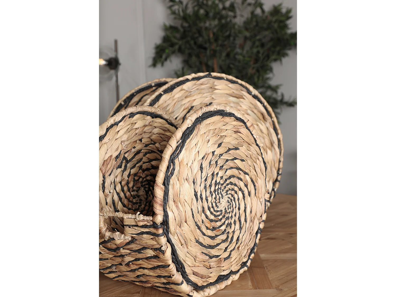 Corbeille en fibre naturelle  42x26x40 cm