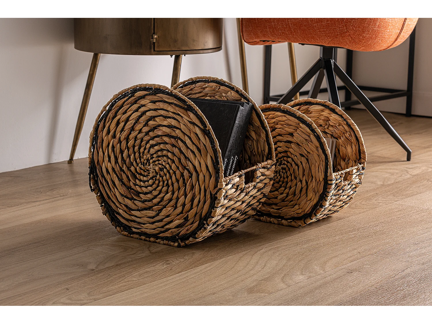 Corbeille en fibre naturelle  42x26x40 cm