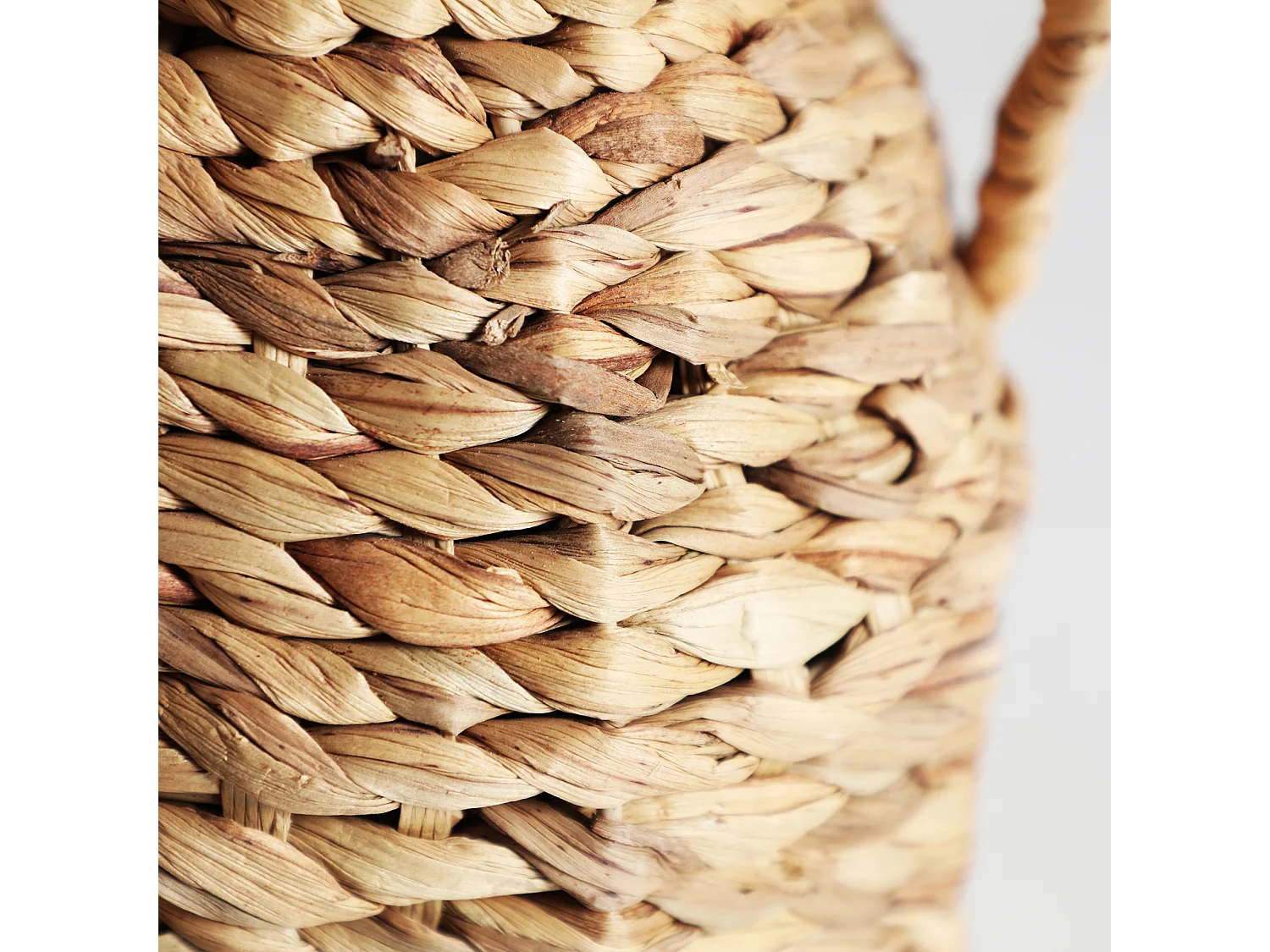 Corbeille en fibre naturelle marron 36x36x33 cm