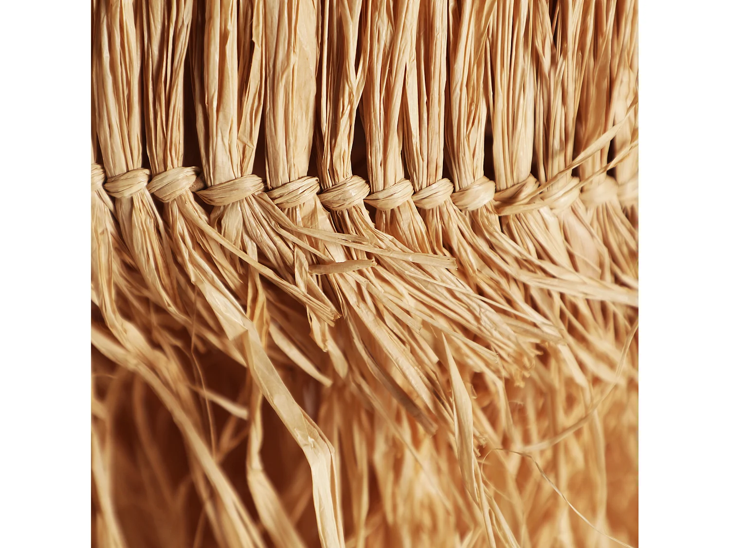 Lustre en fibre naturelle marron 32x32x75 cm