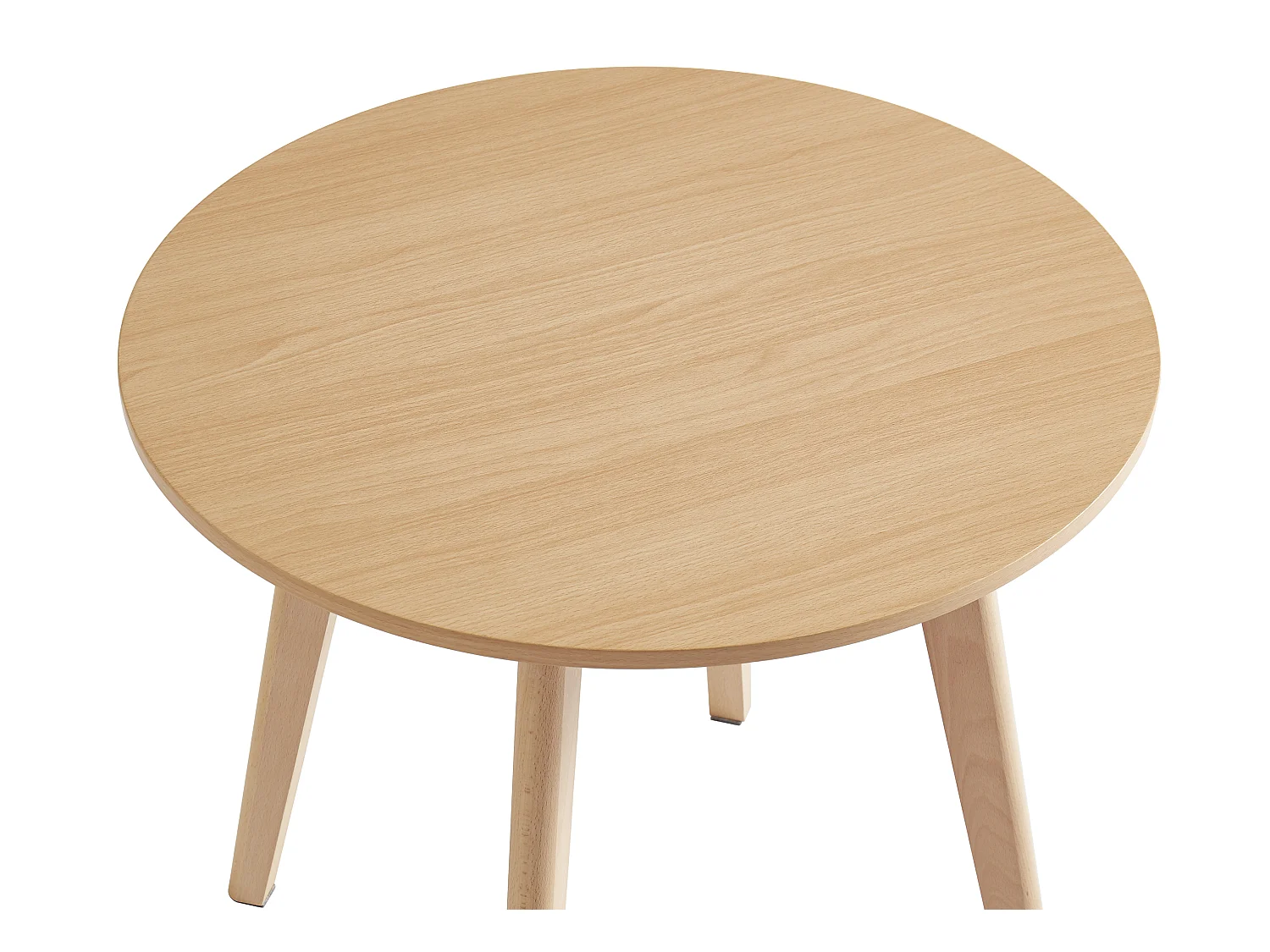 Set van kindertafel LOULOUNE + 2 stoelen LILINOU - Naturel en wit