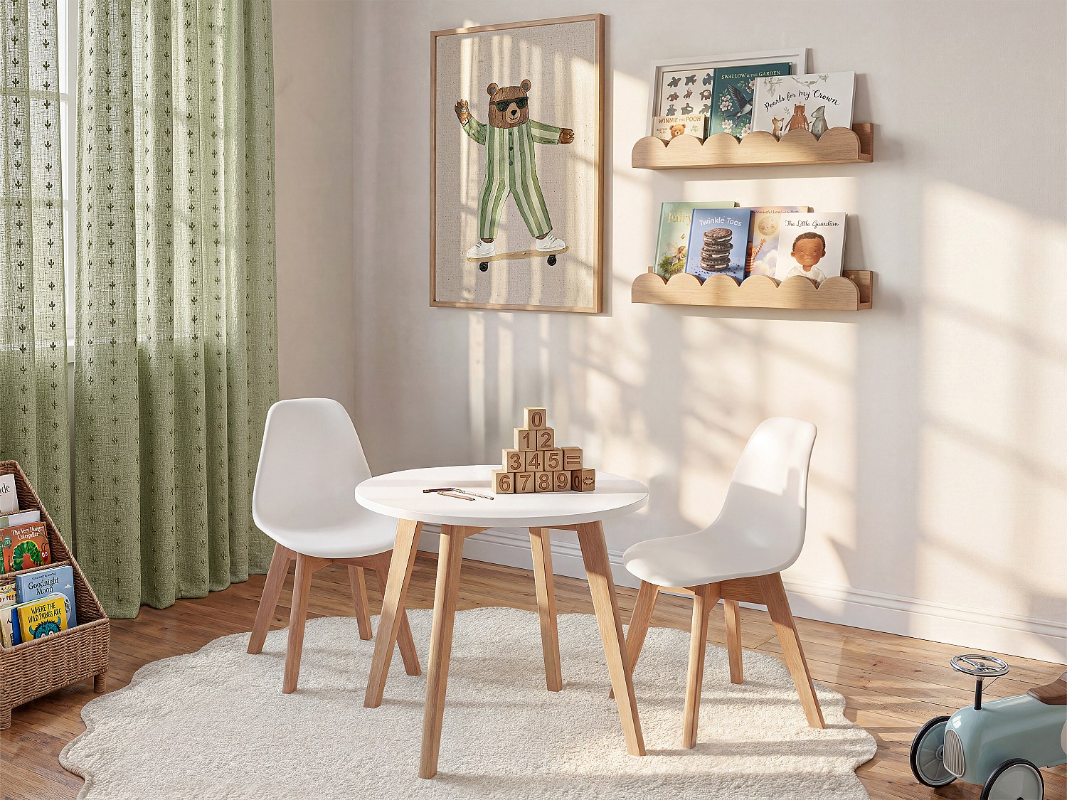 maisons du tavolo scandinavo con sedie