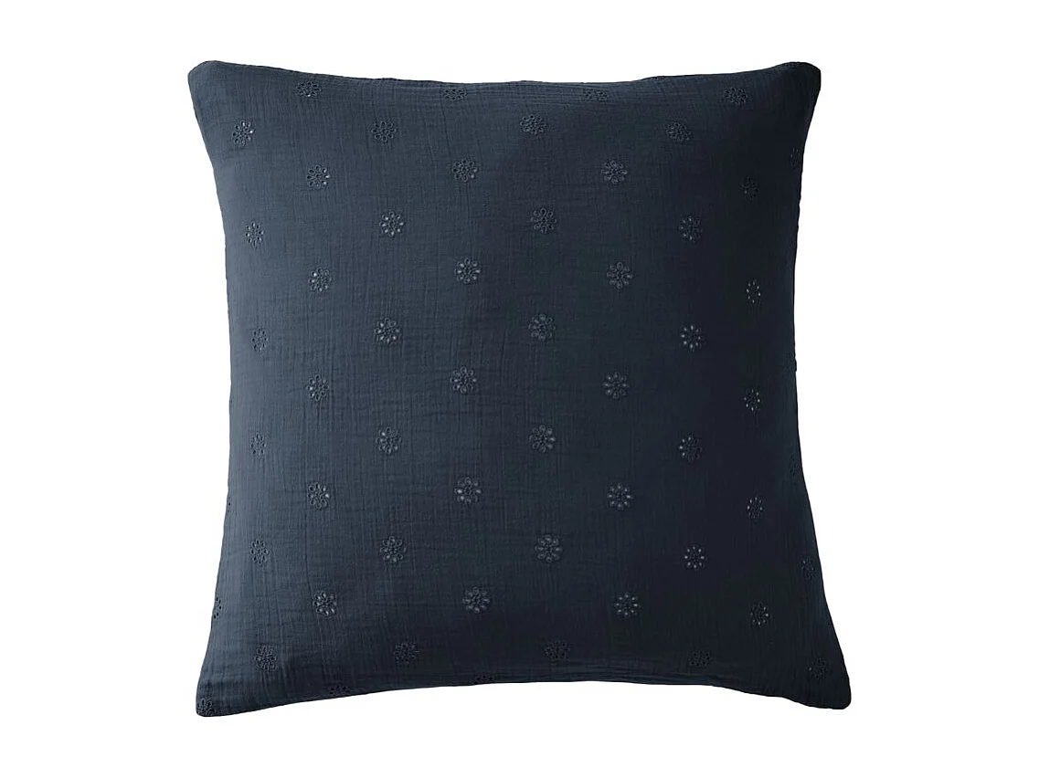 Taie d'oreiller Brodée Déco "Gaïa Boho" 60 x 60 cm & 50 x 70 cm "Gaze de Coton" l'Effet Papillon