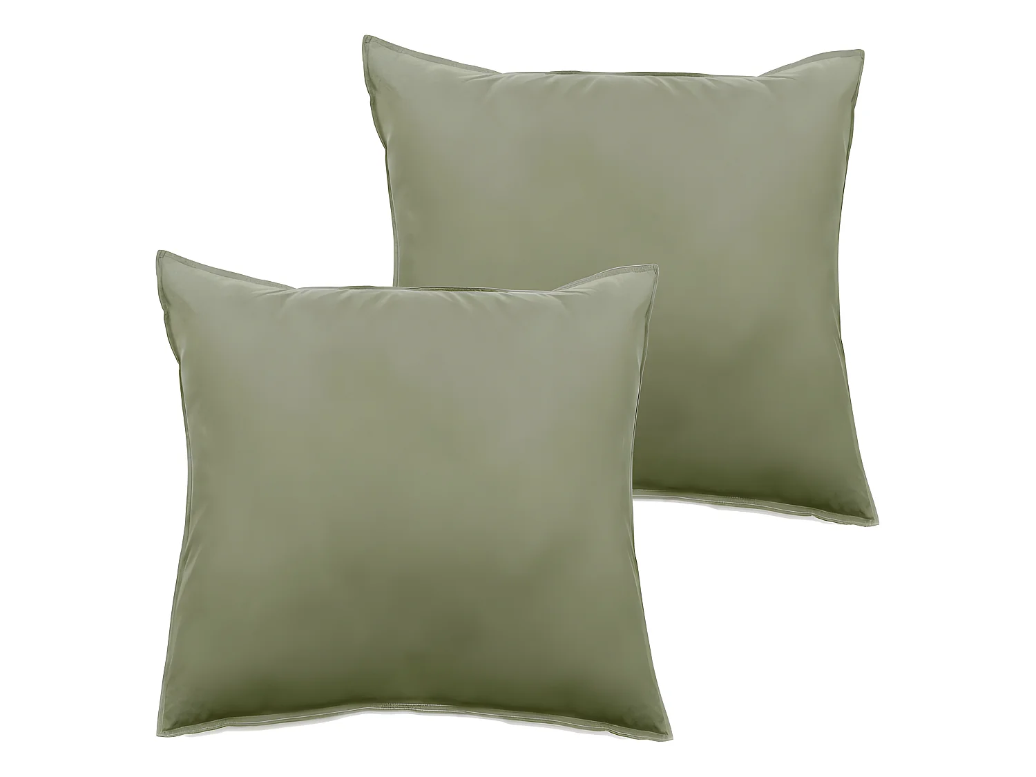 Lot de 2 taies d'oreiller Palace pur coton teint lavé 63 fils/cm² Vent du sud