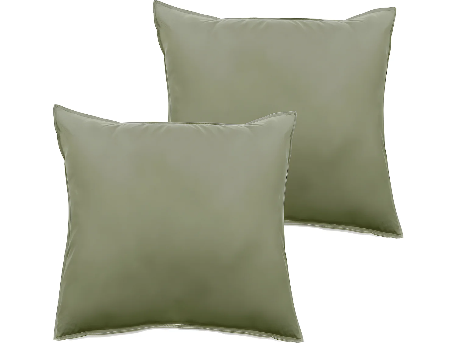 Lot de 2 taies d'oreiller Palace pur coton teint lavé 63 fils/cm² Vent du sud