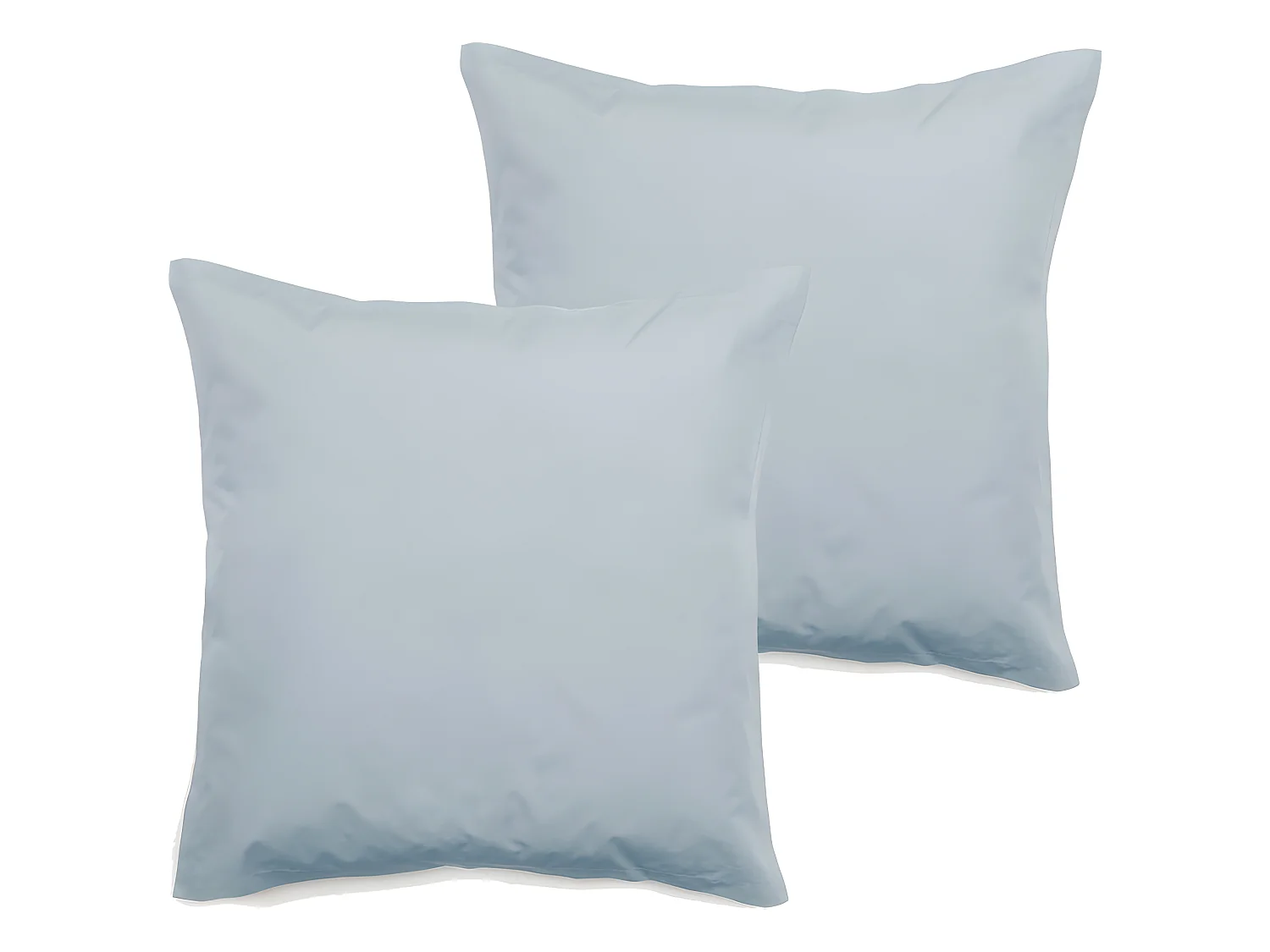 Lot de 2 taies d'oreiller percale pur coton peigné longues fibres 80 fils/cm² Vent du sud