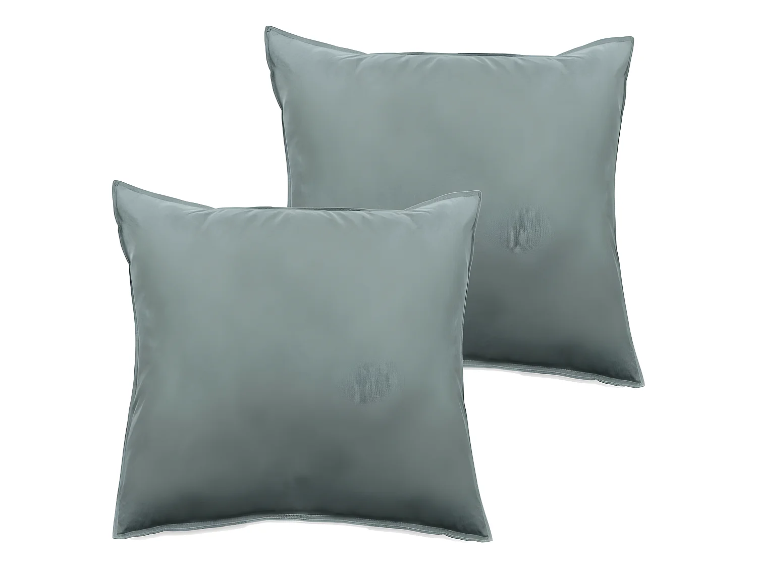 Lot de 2 taies d'oreiller Palace pur coton teint lavé 63 fils/cm² Vent du sud