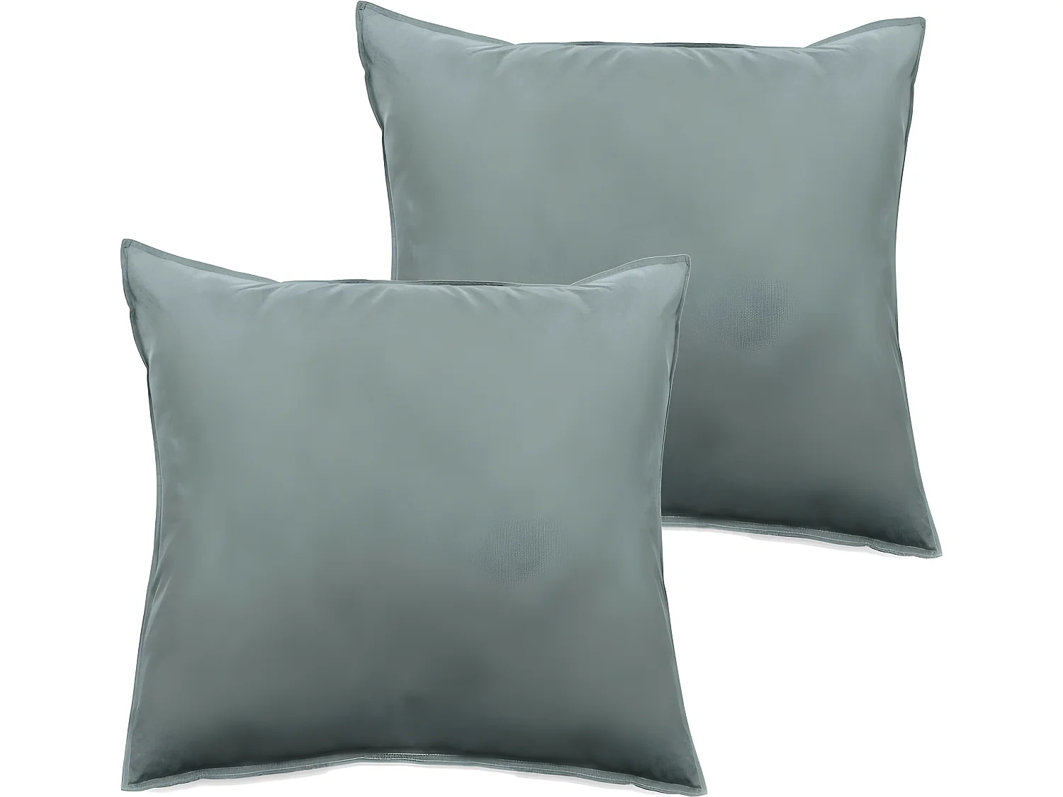 Lot de 2 taies d'oreiller Palace pur coton teint lavé 63 fils/cm² Vent du sud