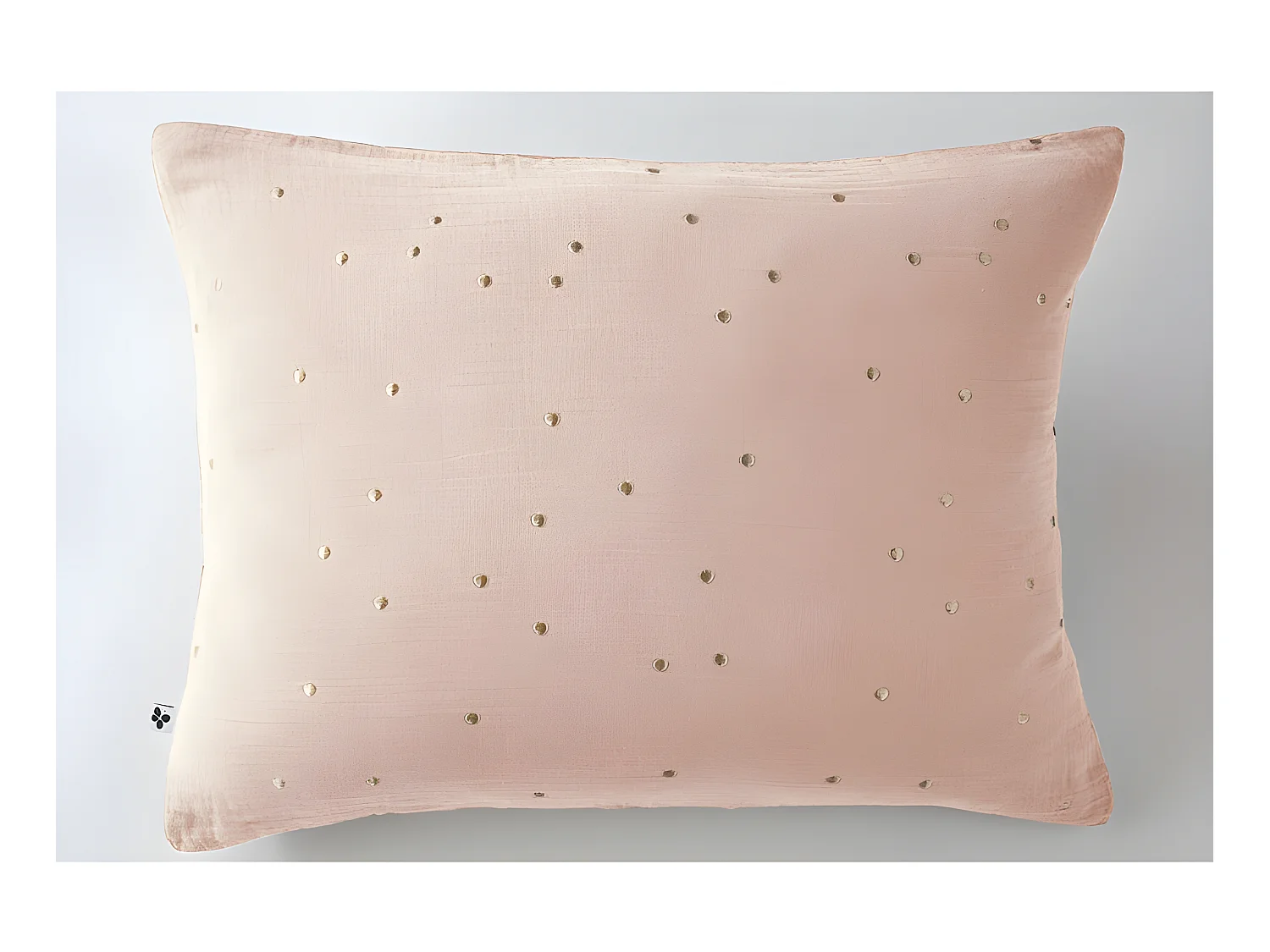 Taie d'oreiller Pois Doré Déco "Gaïa Chic" 60 x 60 cm & 50 x 70cm