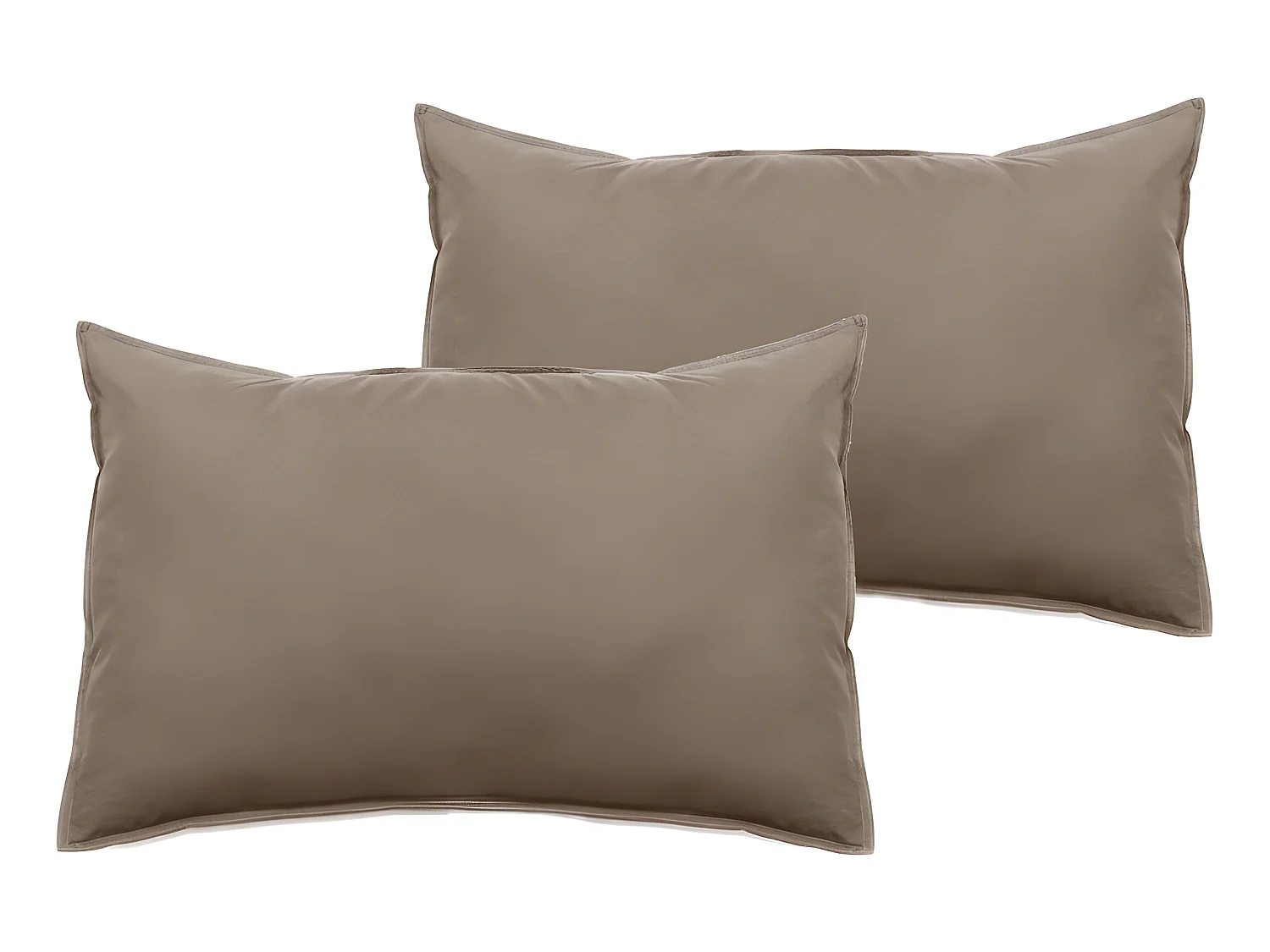 Lot de 2 taies d'oreiller Palace pur coton teint lavé 63 fils/cm² Vent du sud