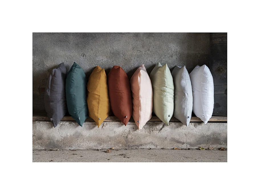 Taie d'oreiller "Gaïa" 60 x 60 cm & 50 x 70 cm "Gaze de Coton"