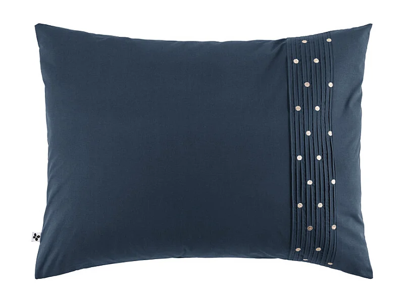 Taie d'oreiller "Agathe" toutes dimensions avec plis religieuses et pois brodés