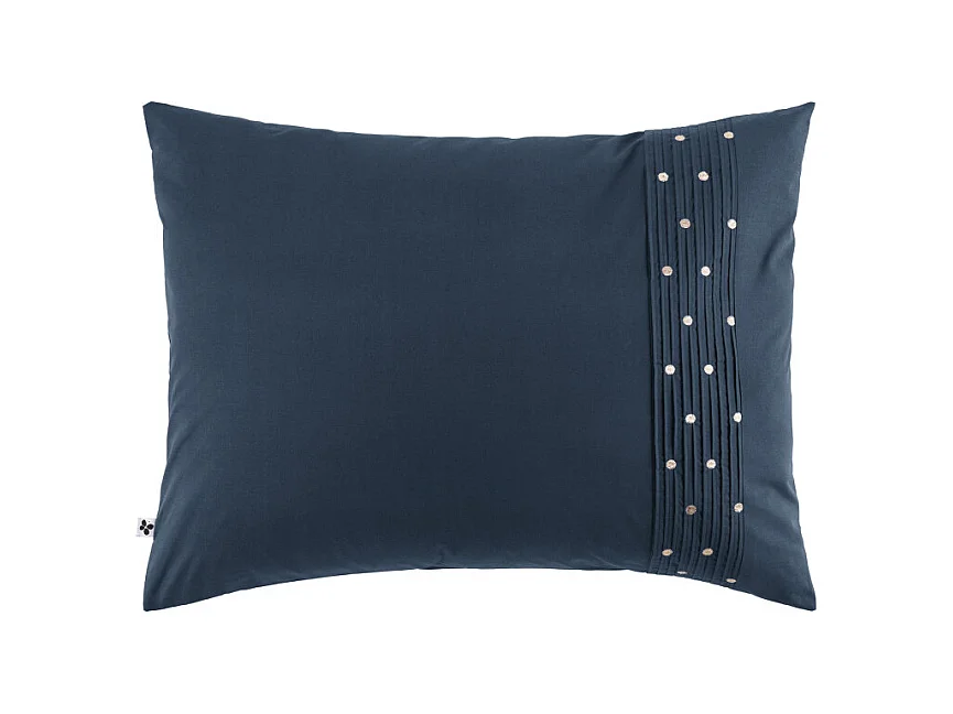 Taie d'oreiller "Agathe" toutes dimensions avec plis religieuses et pois brodés