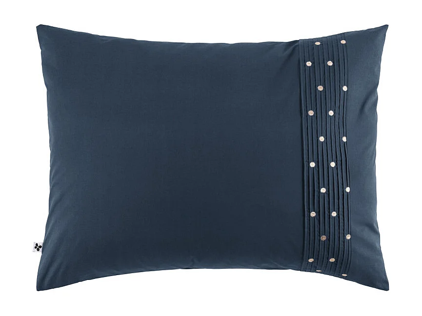 Taie d'oreiller "Agathe" toutes dimensions avec plis religieuses et pois brodés