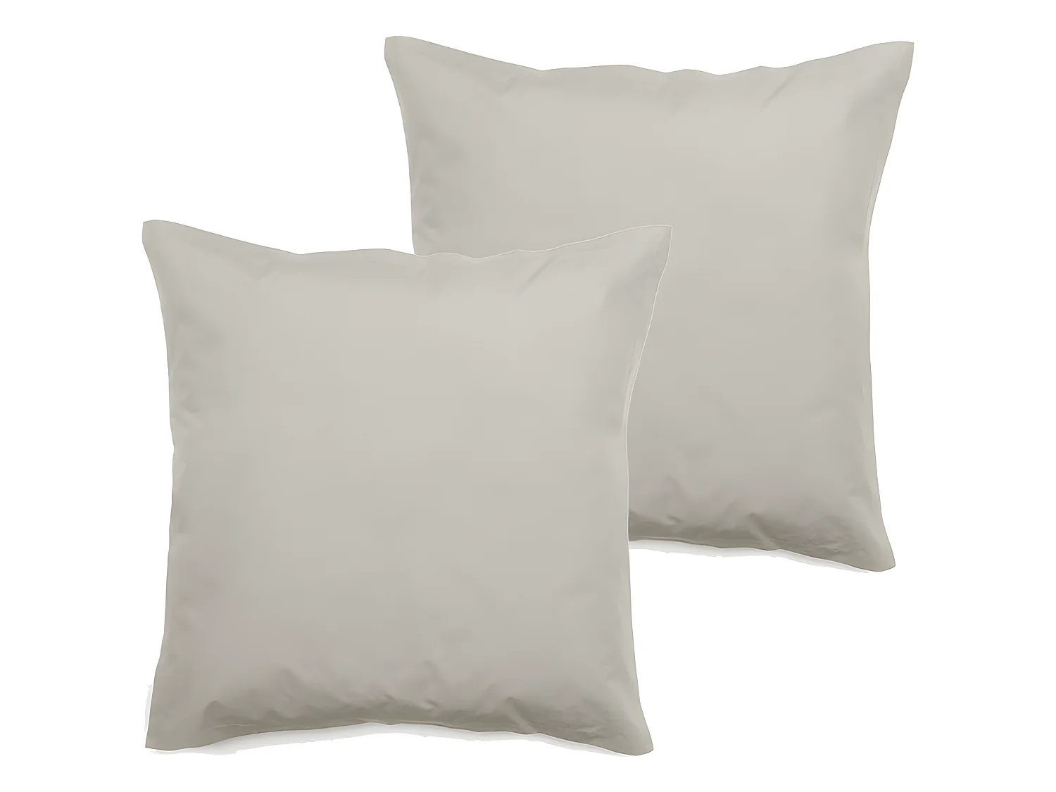 Lot de 2 taies d'oreiller percale pur coton peigné longues fibres 80 fils/cm² Vent du sud