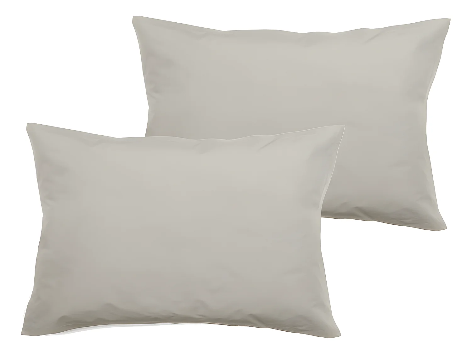 Lot de 2 taies d'oreiller percale pur coton peigné longues fibres 80 fils/cm² Vent du sud