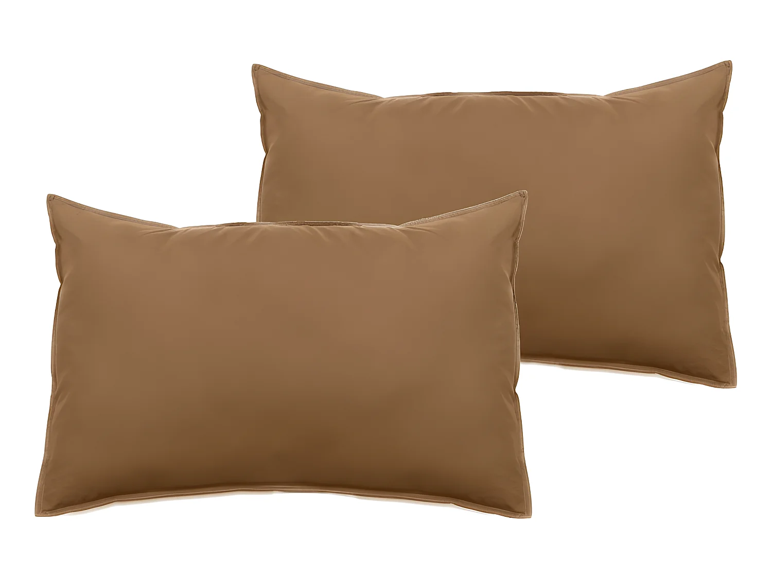 Lot de 2 taies d'oreiller Palace pur coton teint lavé 63 fils/cm² Vent du sud