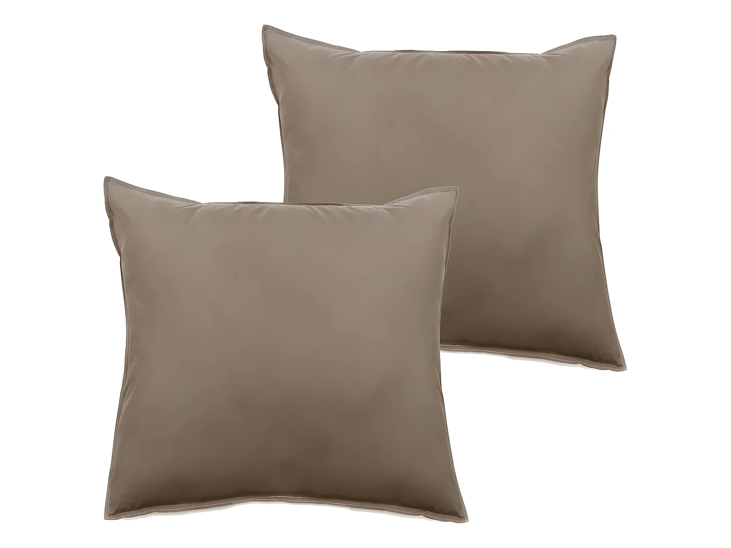 Lot de 2 taies d'oreiller Palace pur coton teint lavé 63 fils/cm² Vent du sud