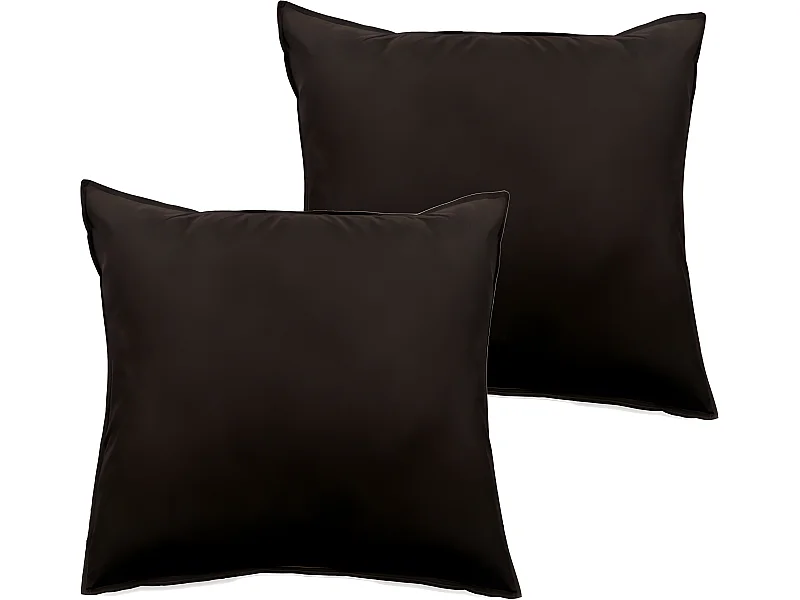 Lot de 2 taies d'oreiller Palace pur coton teint lavé 63 fils/cm² Vent du sud