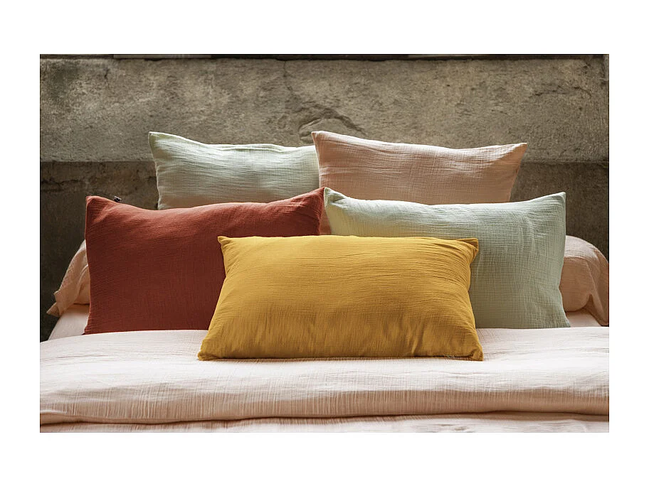 Taie d'oreiller "Gaïa" 60 x 60 cm & 50 x 70 cm "Gaze de Coton"