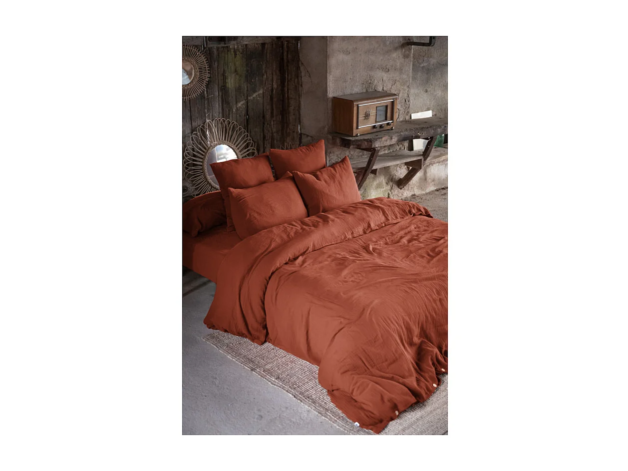 Housse de couette "Gaïa" toutes dimensions "Gaze de Coton"