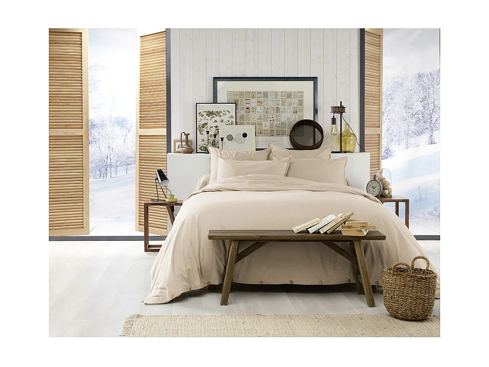 Housse de couette "Candice" toutes dimensions Flanelle de Coton l'Effet Papillon