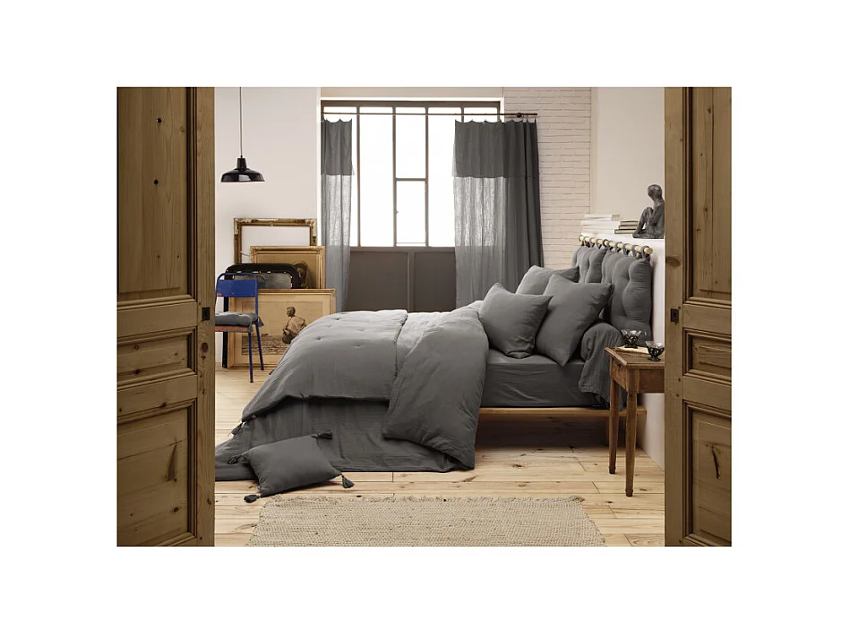 Drap plat "Gaïa" toutes dimensions "Gaze de Coton"