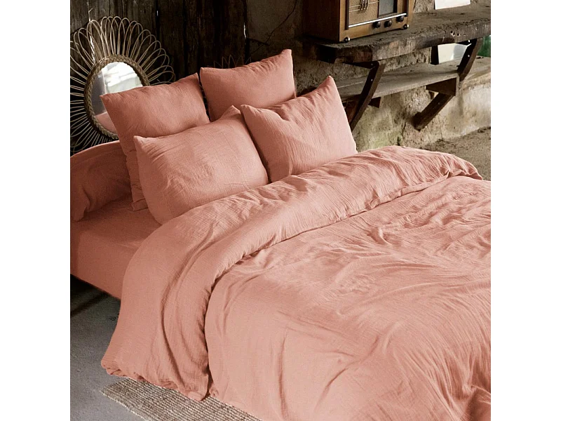 Drap plat "Gaïa" toutes dimensions "Gaze de Coton" l'Effet Papillon