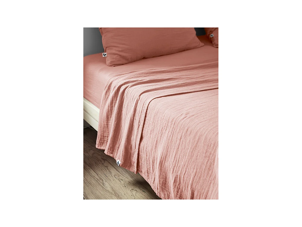 Drap plat "Gaïa" toutes dimensions "Gaze de Coton"