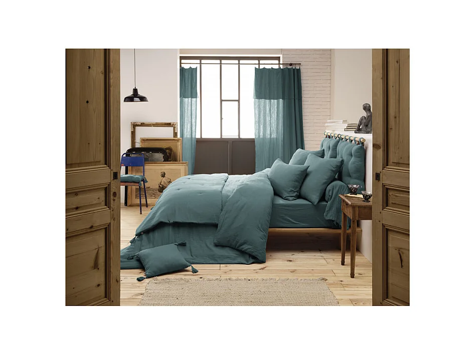 Drap plat "Gaïa" toutes dimensions "Gaze de Coton"