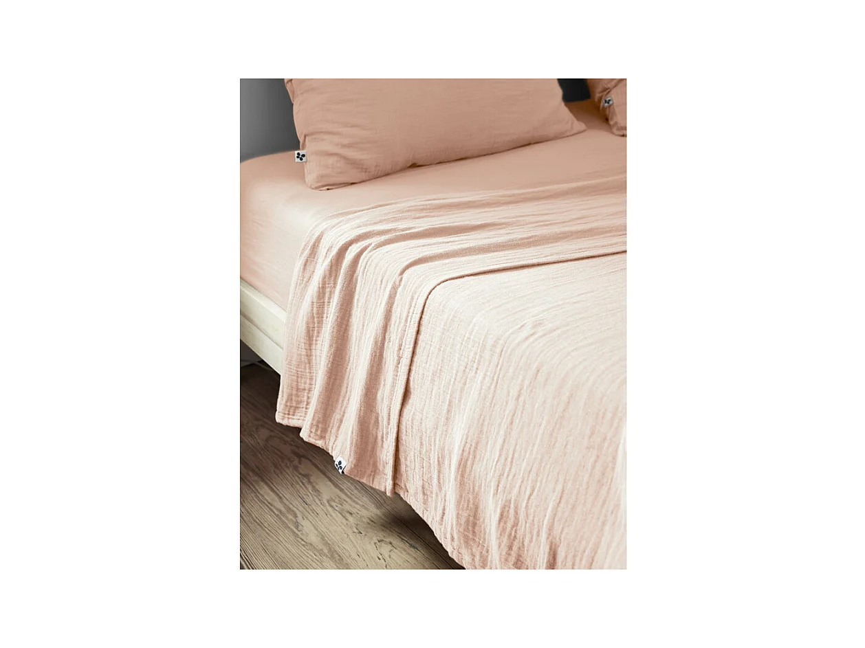 Drap plat "Gaïa" toutes dimensions "Gaze de Coton"
