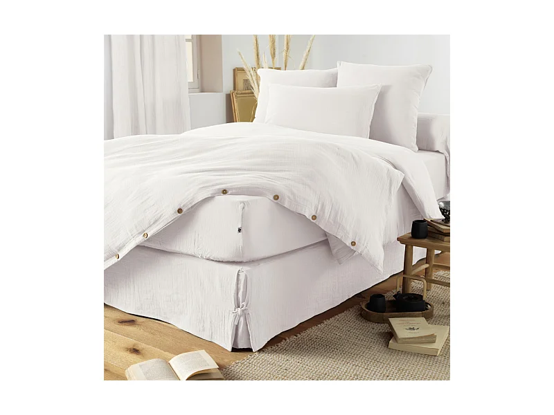 Drap plat "Gaïa" toutes dimensions "Gaze de Coton"