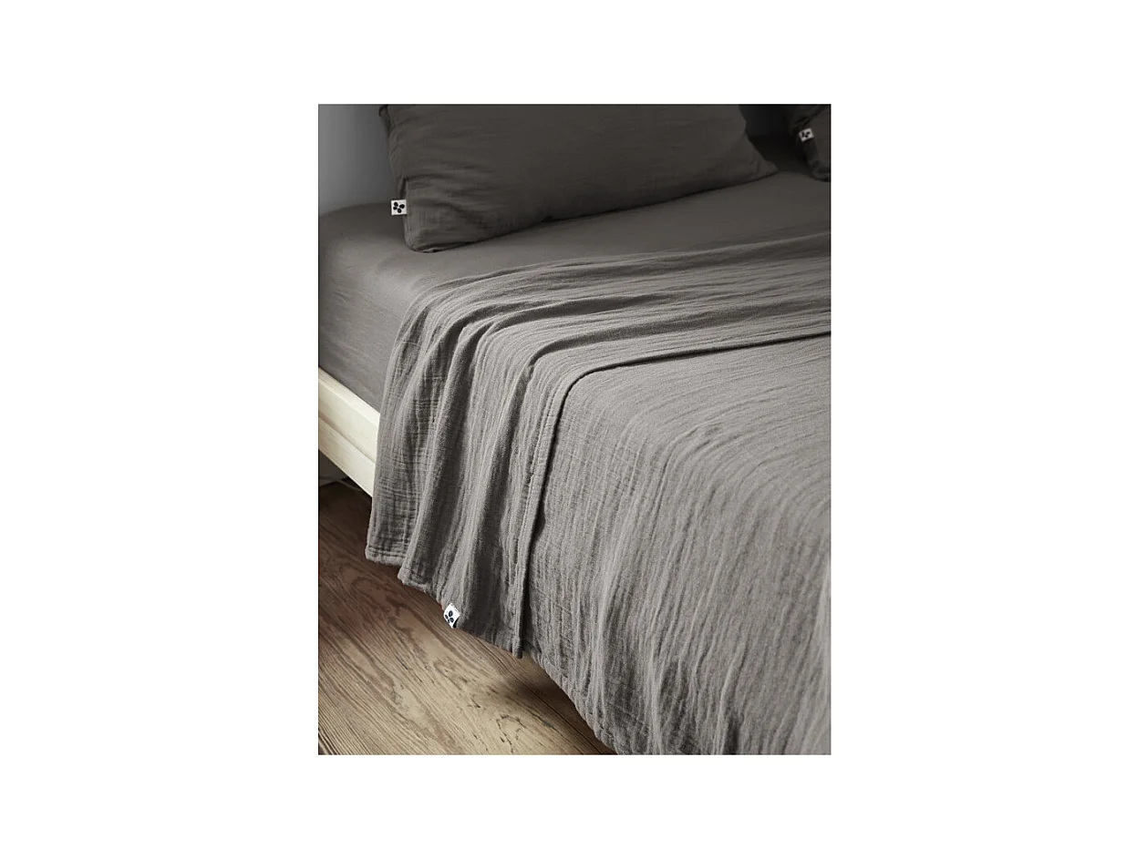 Drap plat "Gaïa" toutes dimensions "Gaze de Coton"