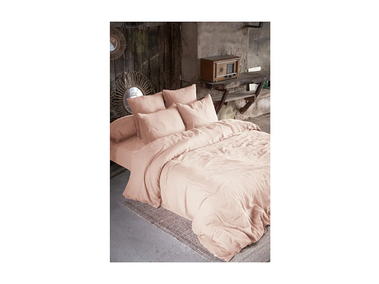 Drap plat "Gaïa" toutes dimensions "Gaze de Coton"