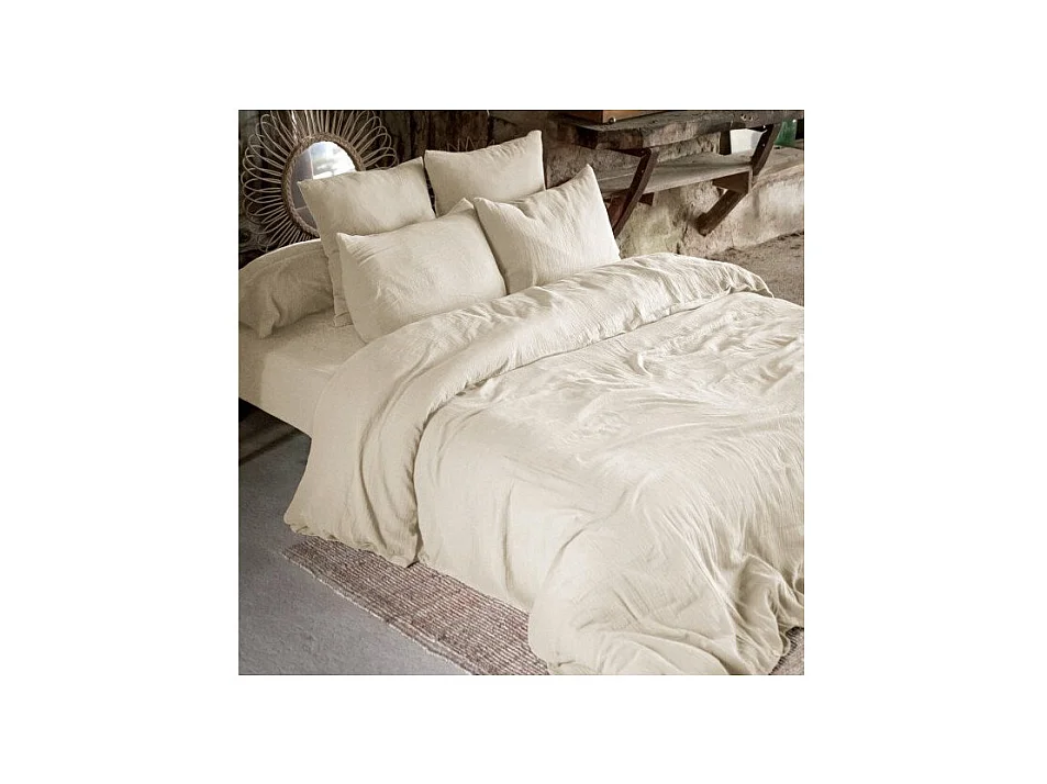 Drap plat "Gaïa" toutes dimensions "Gaze de Coton"