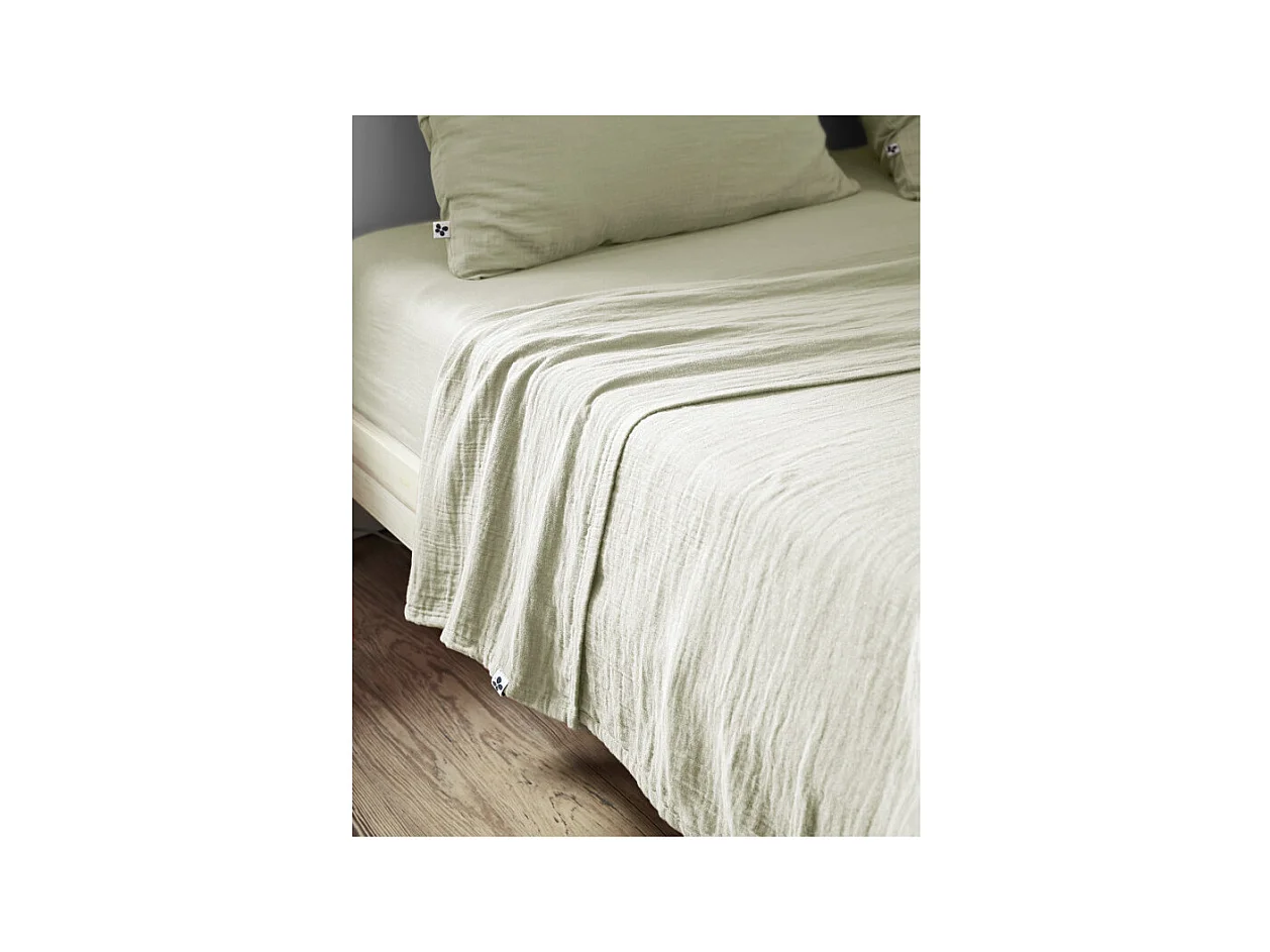 Drap plat "Gaïa" toutes dimensions "Gaze de Coton"