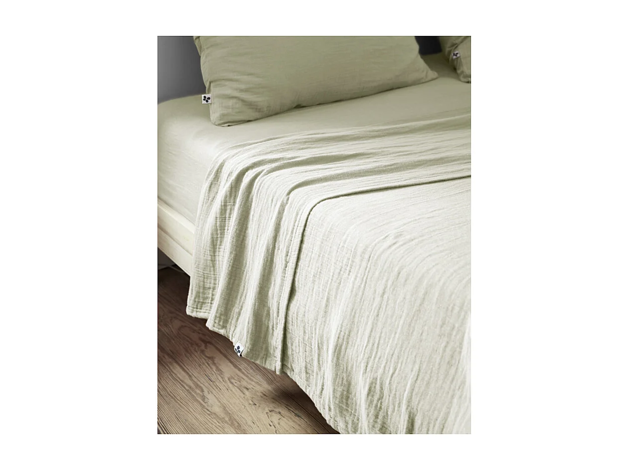 Drap plat "Gaïa" toutes dimensions "Gaze de Coton"