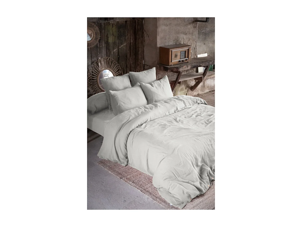 Drap plat "Gaïa" toutes dimensions "Gaze de Coton"