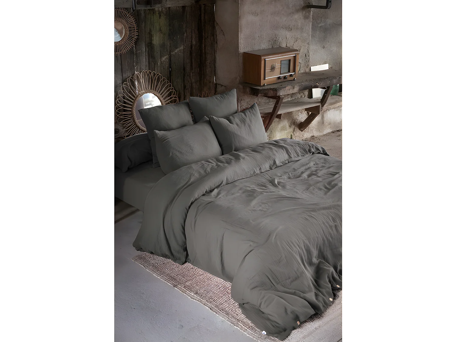 Parure de draps 4 pièces & 5 pièces "Gaïa" Gaze de Coton