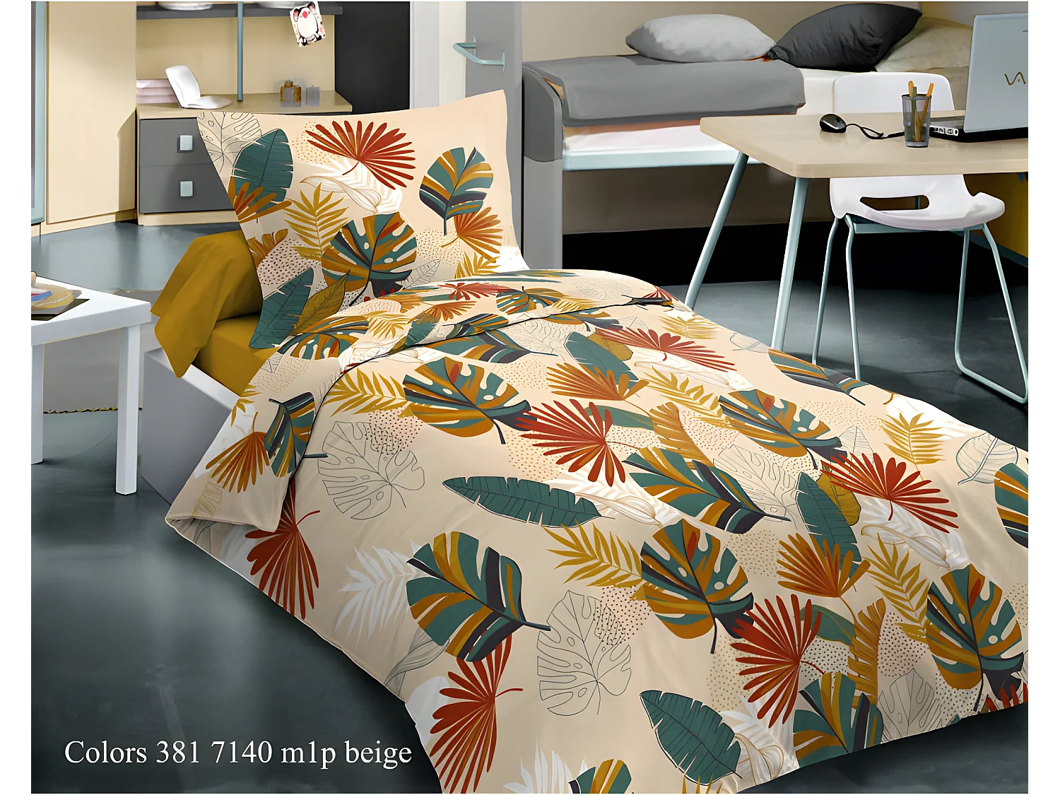 Parure de draps 3 pièces Colors pour lit 90 x 190 cm 100% coton / 57 fils/cm²