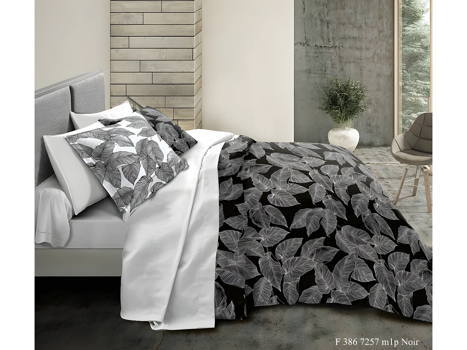 Pack complet Amazonie housse de couette pour lit 140 x 190 cm 100% coton / 57 fils/cm²