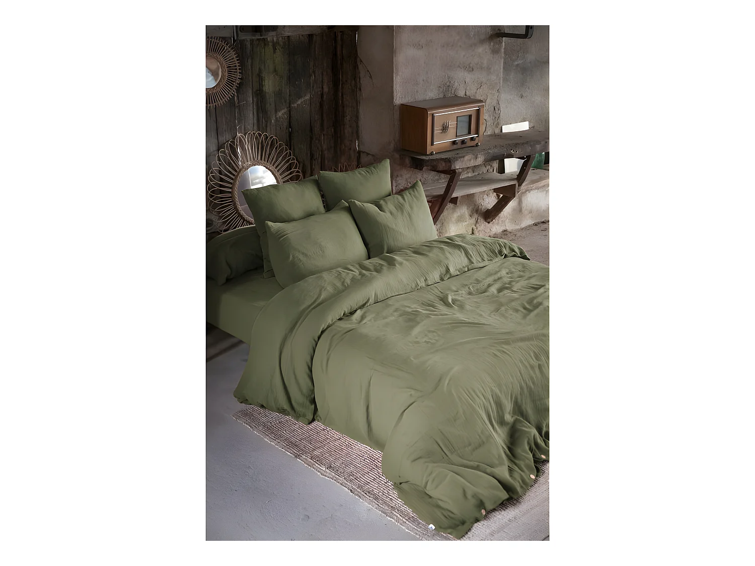 Parure de draps 4 pièces & 5 pièces "Gaïa" Gaze de Coton