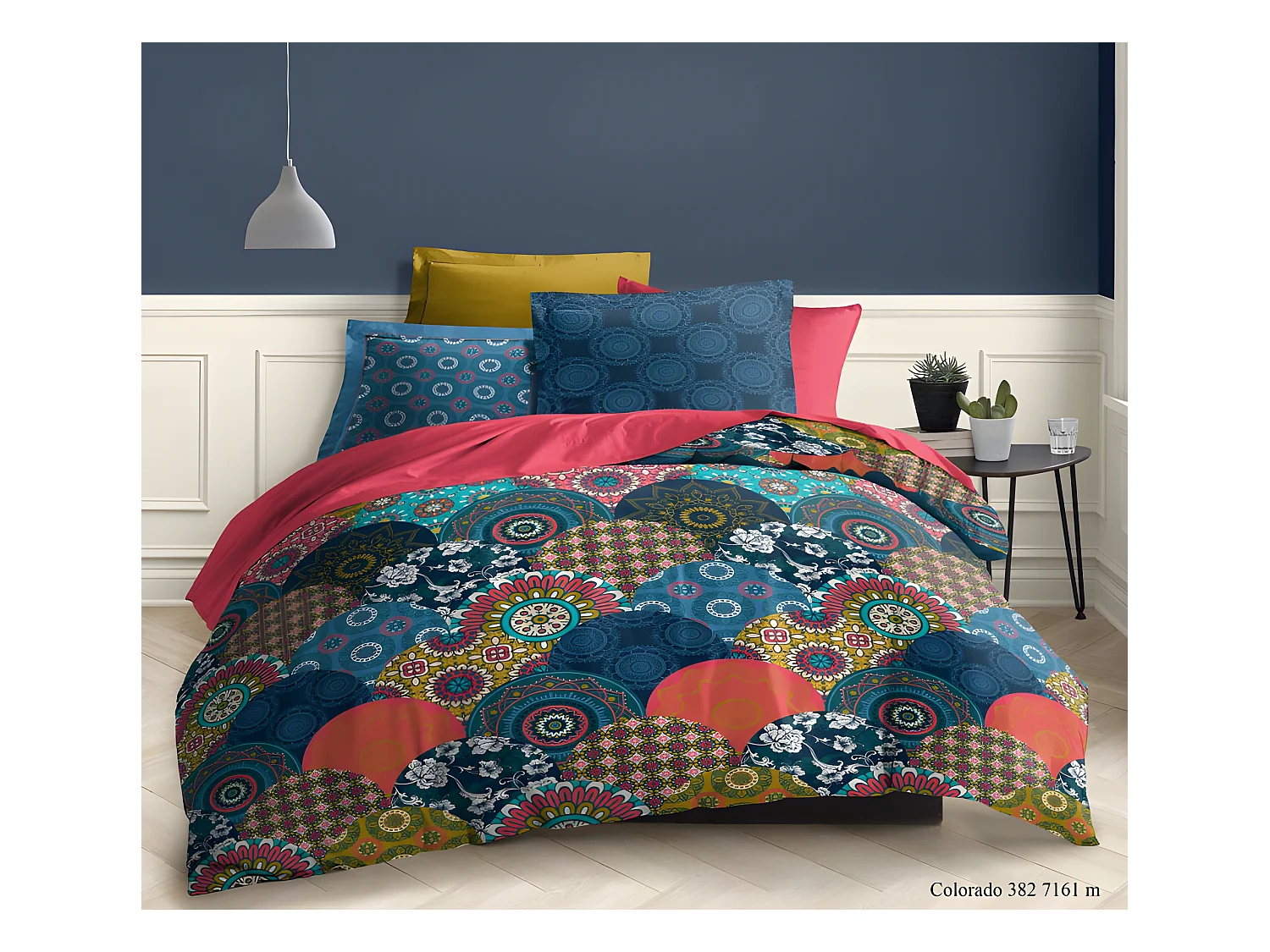 Pack complet Colorado housse de couette pour lit 140 x 190 cm 100% coton / 57 fils/cm²